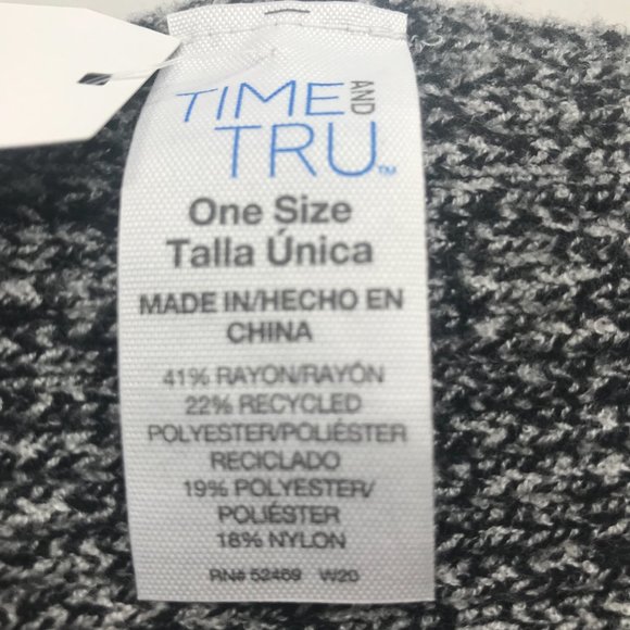 Time And Tru Women's Knit Scarf Gray One Size New With Tags - Picture 5 of 8